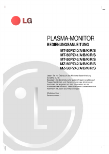 Bedienungsanleitung LG MZ-50PZ42S Plasma monitor