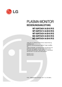 Bedienungsanleitung LG MZ-50PZ43S Plasma monitor