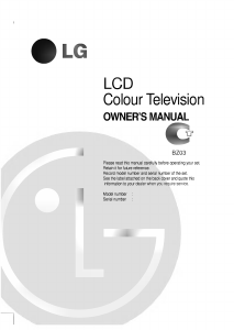 Manual LG RZ-37LZ30 LCD Television