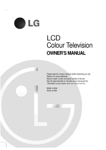 Manual LG RZ-30LZ13 LCD Television