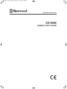 Bruksanvisning Sherwood CD-5505 CD-spelare