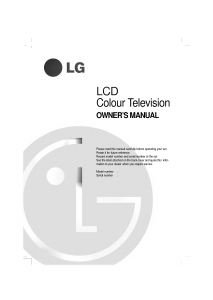 Manual LG RZ-15LA32 LCD Television