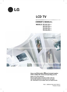 Manual LG RZ-32LZ55H LCD Television
