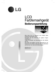 Bedienungsanleitung LG RZ-20LZ50 LCD fernseher
