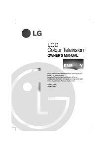 Manual LG RZ-23LZ40 LCD Television