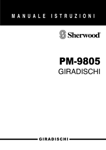 Manuale Sherwood PM-9805 Giradischi