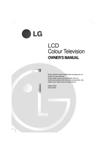 Manual LG RZ-20LA60 LCD Television