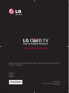 Handleiding LG 55EC930V OLED televisie