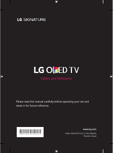 Manual LG OLED77G7V OLED Television