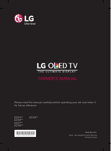 Bedienungsanleitung LG 77EC980V OLED fernseher