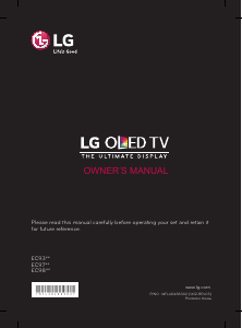 Manual LG 55EC940V OLED Television