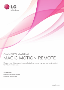 Manual LG AN-MR200 Magic Motion Remote Control