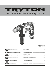 Manual Tryton TDW550 Maşină de găurit cu percuţie