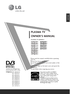 Handleiding LG 50PQ2000 Plasma televisie