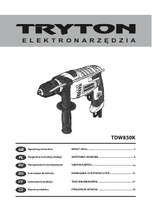 Instrukcja Tryton TDW850K Wiertarka udarowa