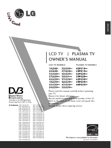 Handleiding LG 50PG2000 Plasma televisie
