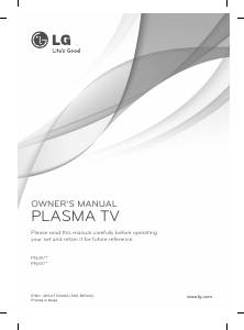 Manuale LG 60PN6504 Plasma televisore