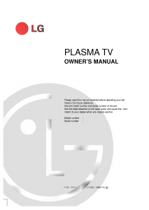 Manual LG 42PX2RVA Plasma Television
