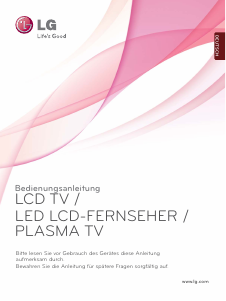 Bedienungsanleitung LG 60PK760 Plasma fernseher