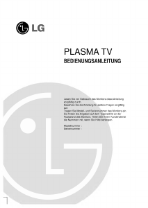Bedienungsanleitung LG 60PY2R Plasma fernseher