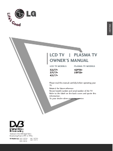 Handleiding LG 50PT85 Plasma televisie