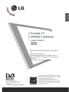 Manual LG 42PG6910 Plasma Television