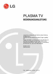 Bedienungsanleitung LG 42PX4DVA Plasma fernseher