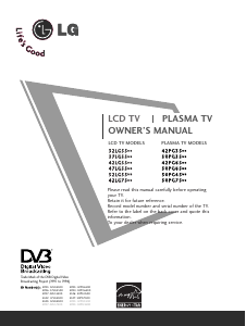 Handleiding LG 50PG6500 Plasma televisie