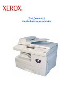Handleiding Xerox WorkCentre 4118 Multifunctional printer