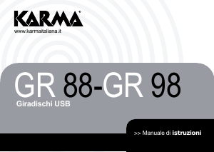 Manuale Karma GR-88 Giradischi