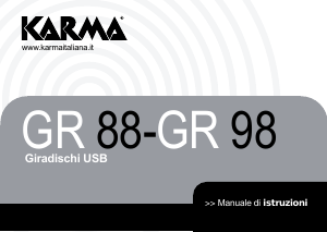 Manuale Karma GR-98 Giradischi