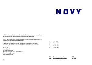 Mode d’emploi Novy 662 Hotte aspirante