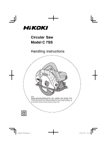 Handleiding Hikoki C 7SS Cirkelzaag