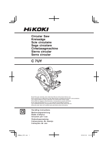 Manual de uso Hikoki C 7UY Sierra circular