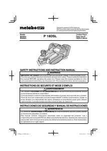 Manual de uso Hikoki P 18DSL Cepillo