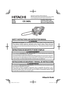 Manual Hitachi CS 36DL Chainsaw