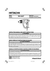 Bruksanvisning Hitachi RH 600T Varmluftpistol