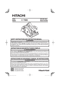 Manual de uso Hitachi C 7SB2 Sierra circular