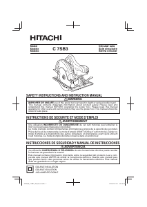 Manual de uso Hitachi C 7SB3 Sierra circular
