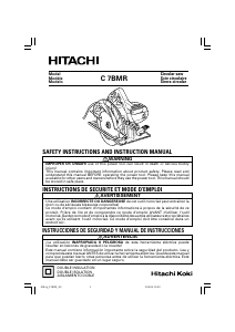 Manual de uso Hitachi C 7BMR Sierra circular