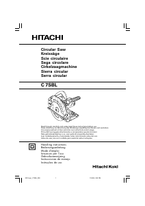 Manual de uso Hitachi C 7SBL Sierra circular