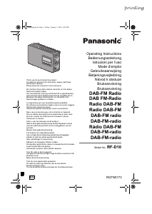 Mode d’emploi Panasonic RF-D10EG Radio