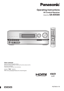 Manual Panasonic SA-BX500 Receiver