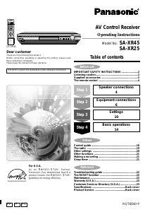 Handleiding Panasonic SA-XR25 Receiver