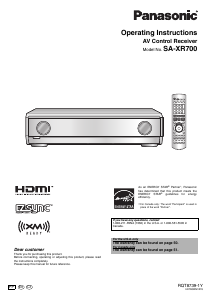 Manual Panasonic SA-XR700 Receiver