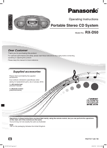 Manual Panasonic RX-D50EB Stereo-set