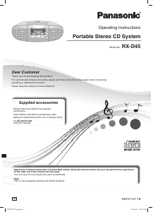 Manual Panasonic RX-D45EB Stereo-set