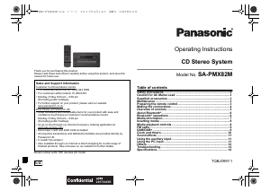 Manual Panasonic SA-PMX82MEB Stereo-set
