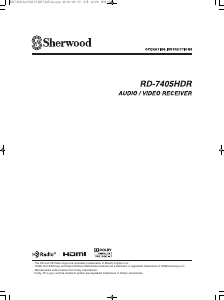 Handleiding Sherwood RD-7405HDR Receiver