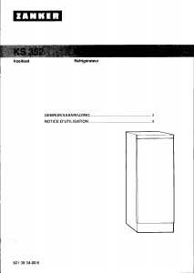 Handleiding Zanker KS352 Koelkast